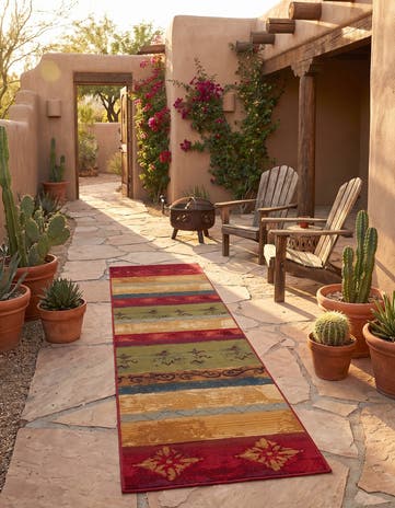 2' x 8' Easy-Clean Modern Indoor / Outdoor Runner Rug
