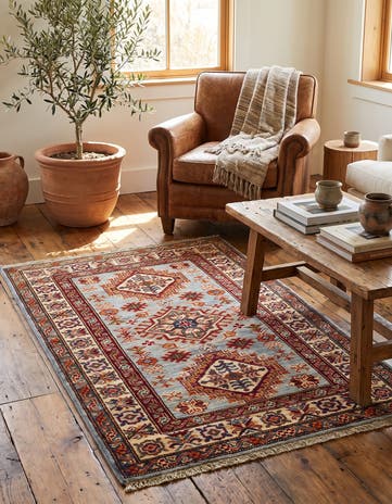 2' 11 x 4' 2 Hand Knotted Kazak Rug