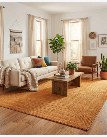 Goldenrod Glow Textura Designer Rug