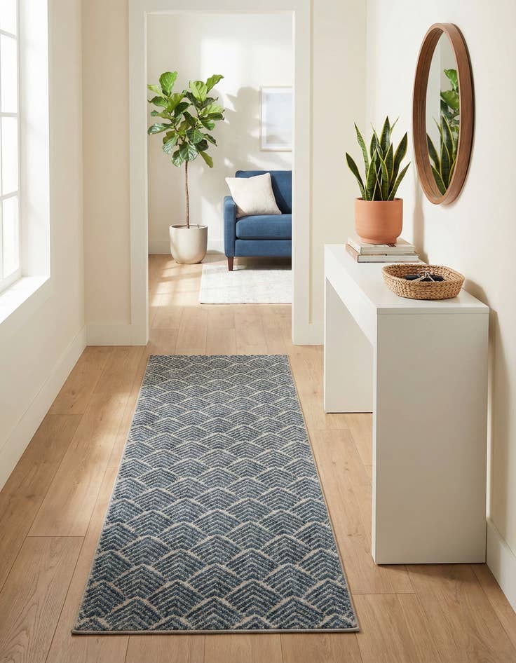 Detail image of 2' x 6' Eco Trellis Runner Rug