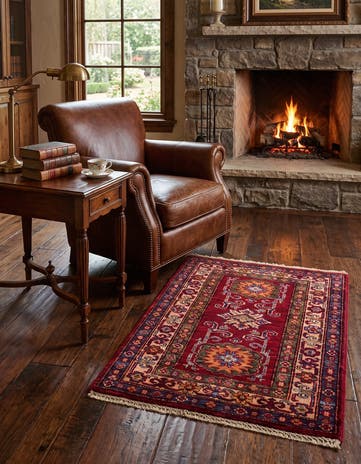2' x 3' Hand Knotted Kazak Rug