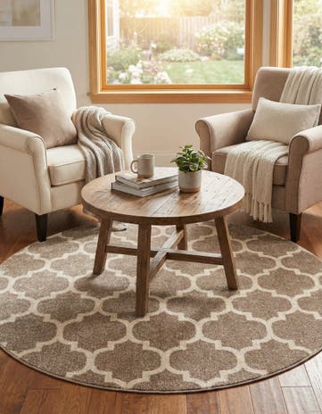 6' x 6' Lattice Round Rug