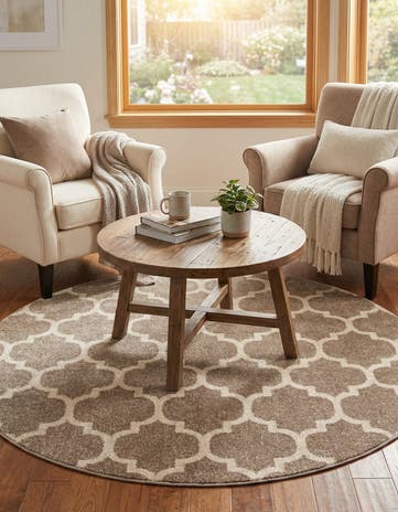 6' x 6' Lattice Round Rug