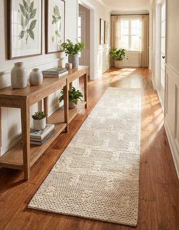 2' 7 x 12' Hand Woven Lana New Zealand Wool Runner Rug