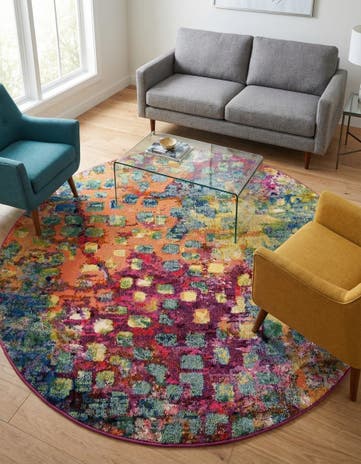 6' x 6' Washable Sevilla Round Rug