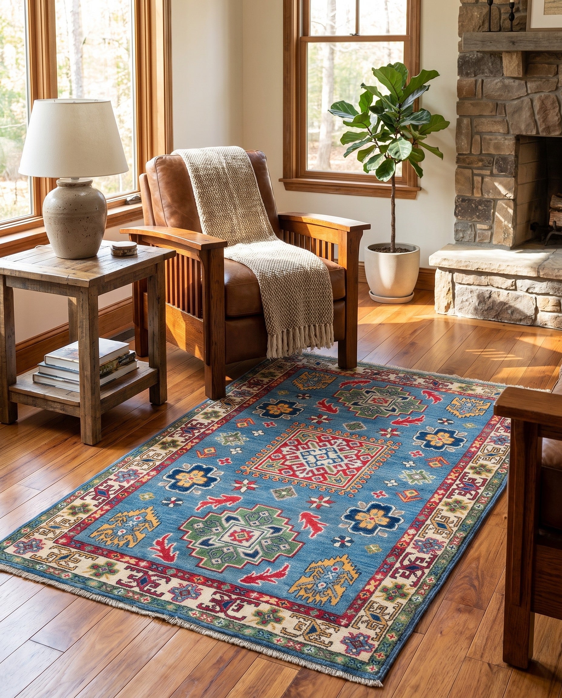 3' 3 x 5' 1 Hand Knotted Kazak Rug
