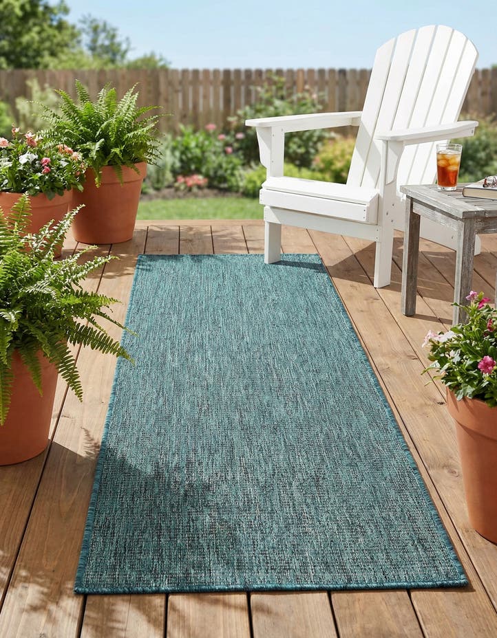 2' x 6' Easy-Clean Solid Indoor / Outdoor ...