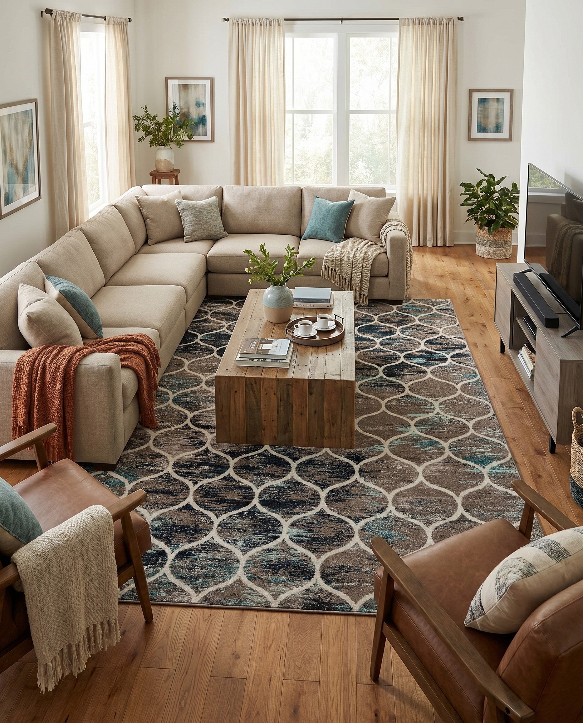 10' x 16' 5 Trellis Frieze Rug