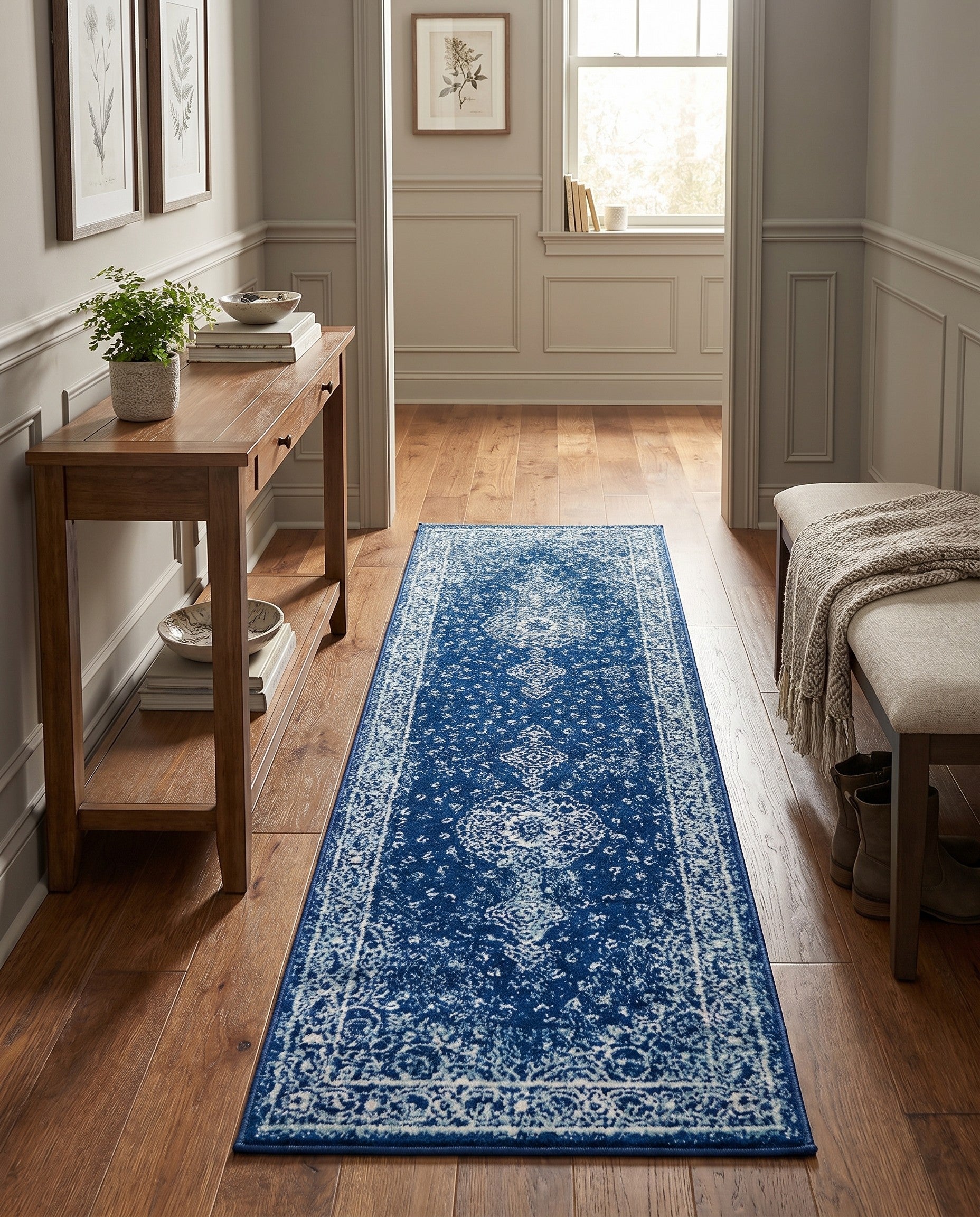 Navy Blue Dover Runner Rug