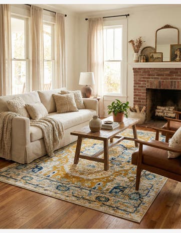 Yellow Gold Madeline Vintage Rug