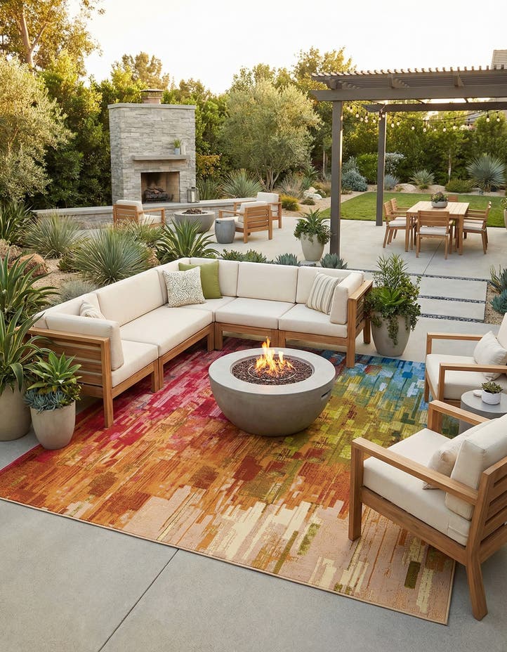 10' x 10' Easy-Clean Modern Indoor / Outdoor...