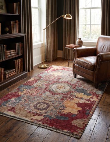 3' 5 x 4' 9 Hand Knotted Mamluk Ziegler Rug
