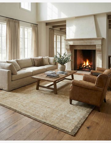 8' 4 x 9' 9 Hand Knotted Oushak Wool Rug