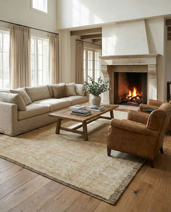 8' 4 x 9' 9 Hand Knotted Oushak Wool Rug