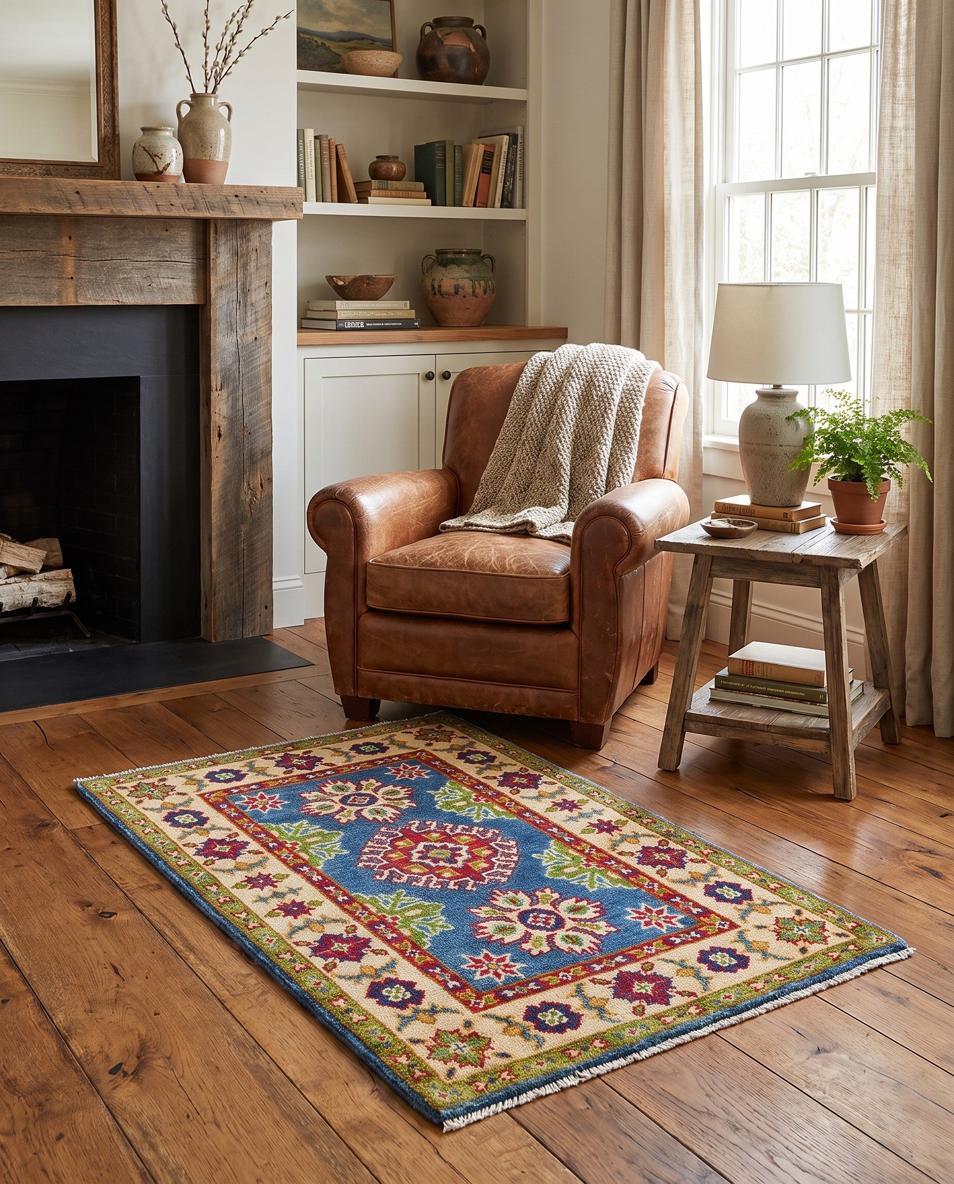 2' x 3' 2 Hand Knotted Kazak Rug