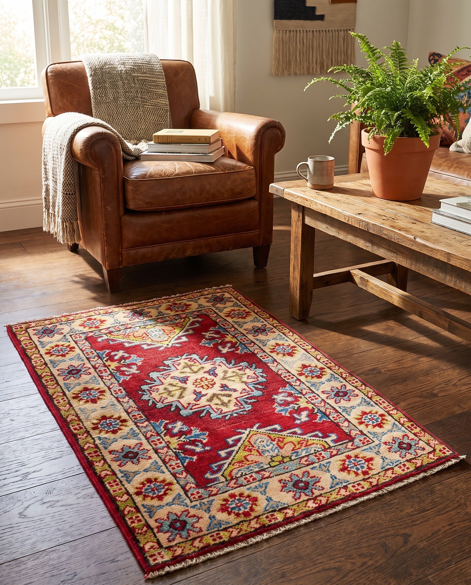 2' x 3' Hand Knotted Kazak Rug