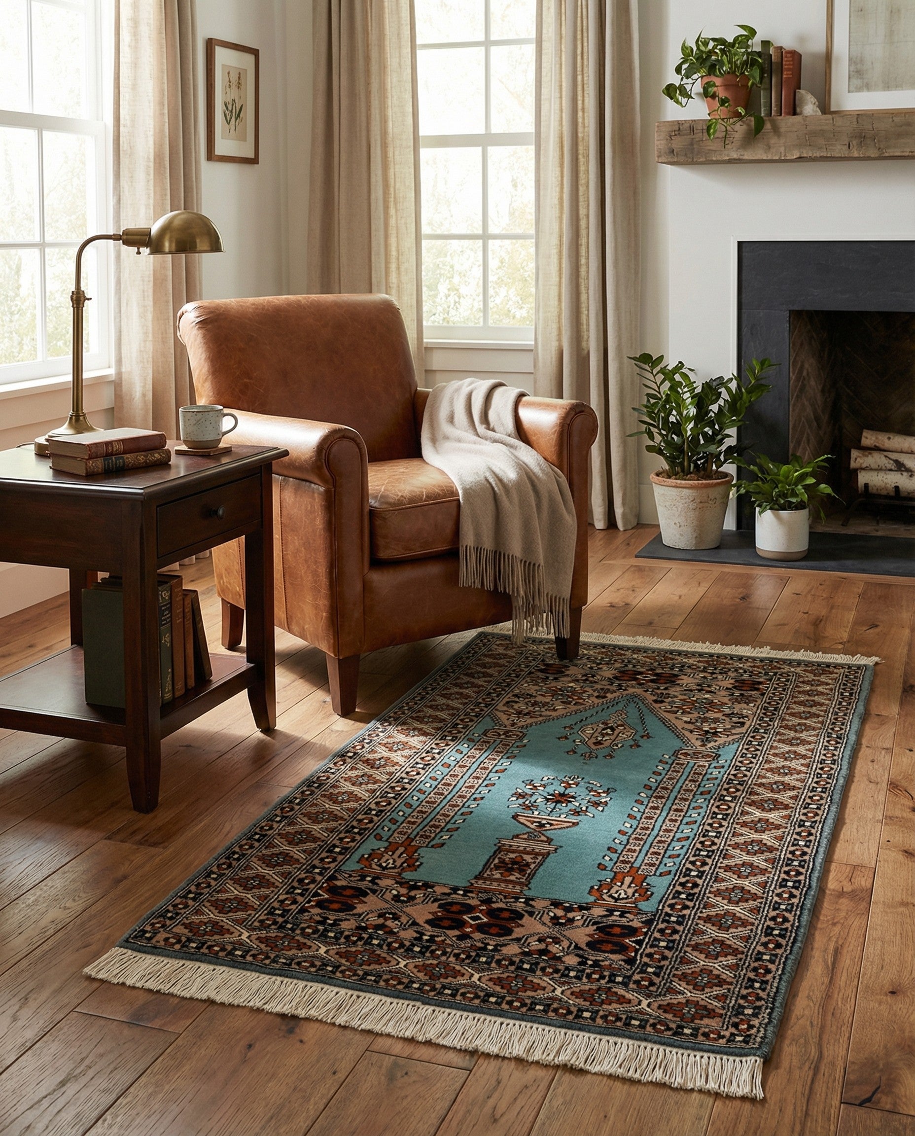 2' 8 x 4' 3 Hand Knotted Bokhara Oriental Wool Rug