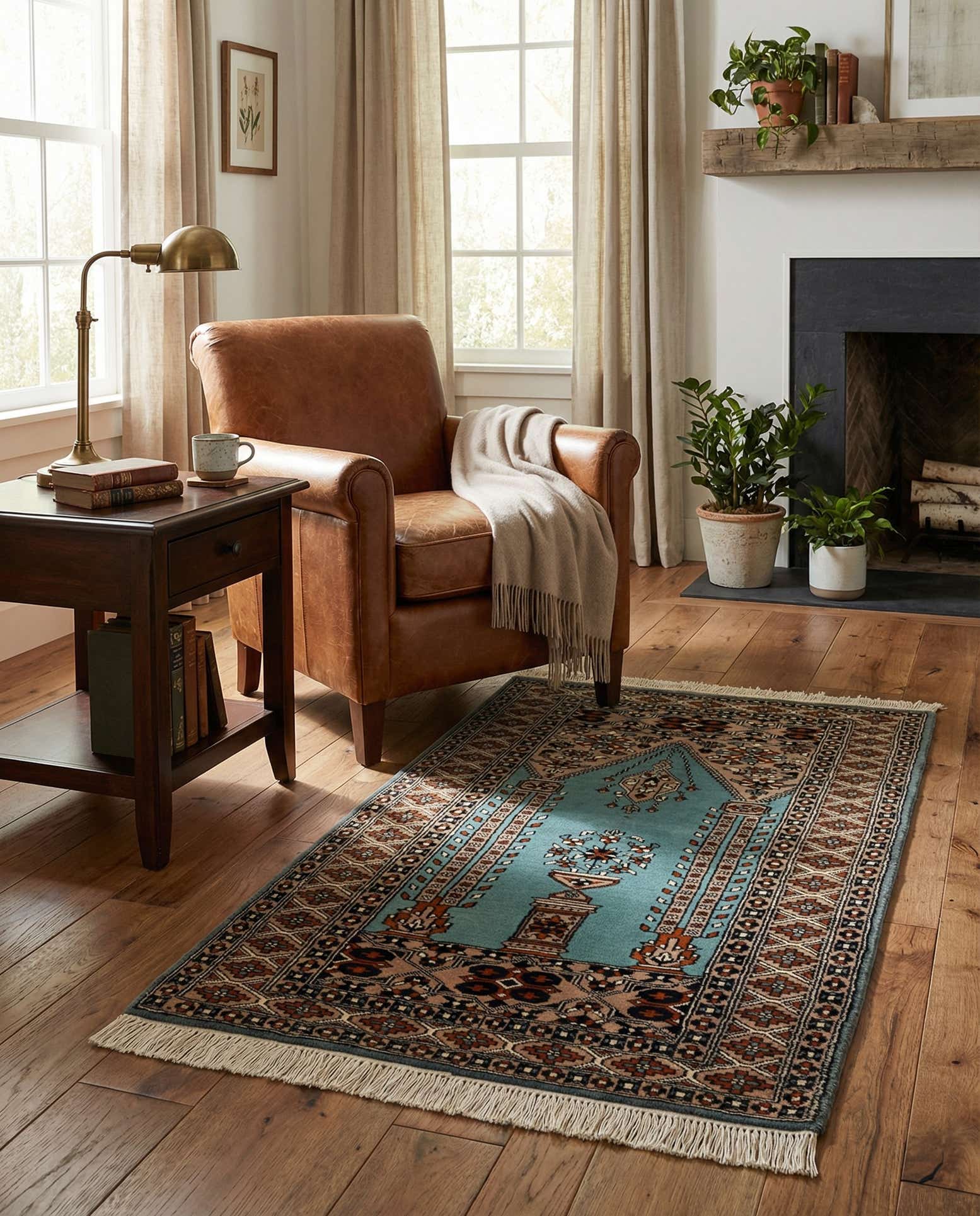 2' 8 x 4' 3 Hand Knotted Bokhara Oriental Wool Rug