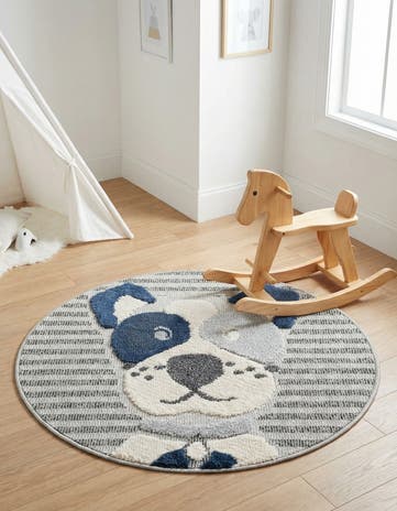 3' x 3' Whimsy Kids Round Rug