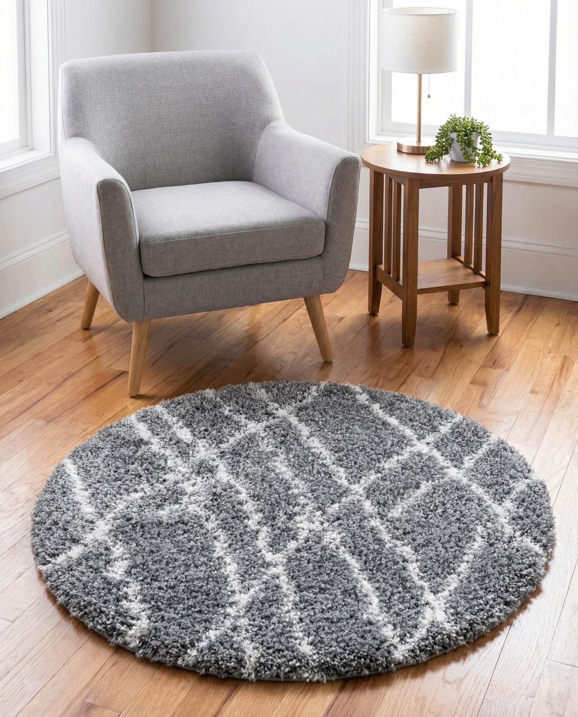 3' 3 x 3' 3 Soft Touch Shag Round Rug