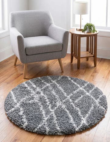 3' 3 x 3' 3 Soft Touch Shag Round Rug