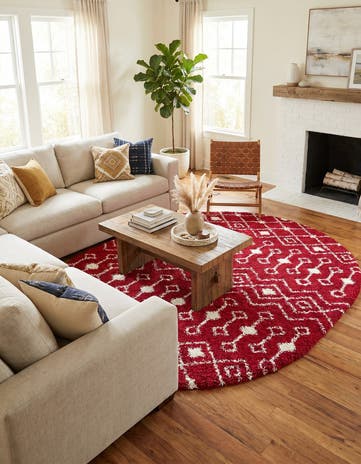 7' 10 x 10' Moroccan Trellis Shag Oval Rug