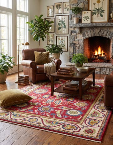 4' 11 x 6' 8 Hand Knotted Kazak Rug