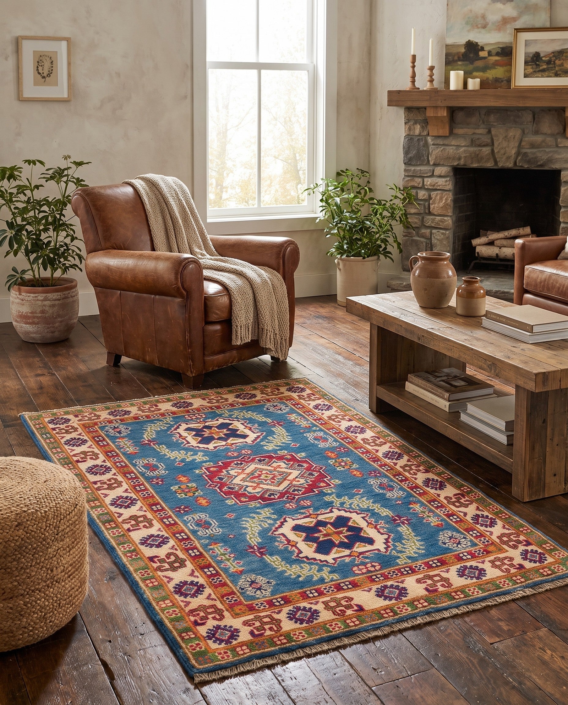 2' 8 x 4' 1 Hand Knotted Kazak Rug