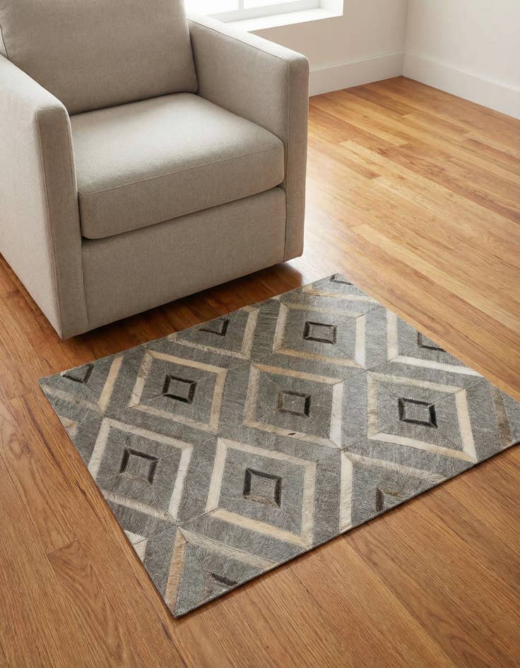 Detail image of 2' x 3' Cowhide Leather Rug