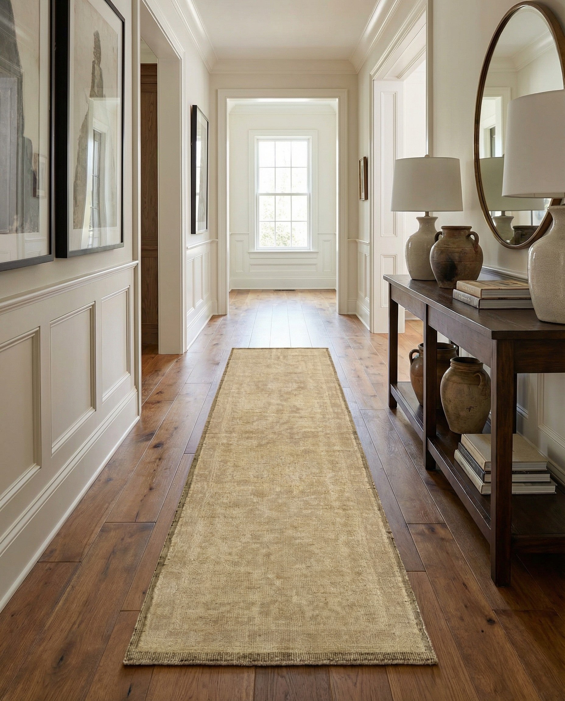 2' 9 x 10' 3 Hand Knotted Oushak Wool Runner Rug