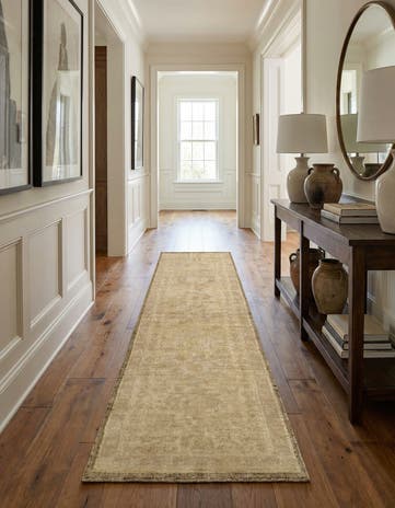 2' 9 x 10' 3 Hand Knotted Oushak Wool Runner Rug