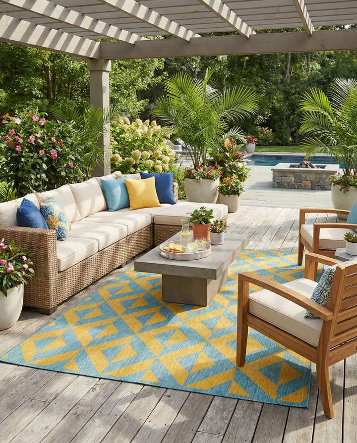 7' x 10' Easy-Clean Jill Zarin Napa Indoor / Outdoor Rug