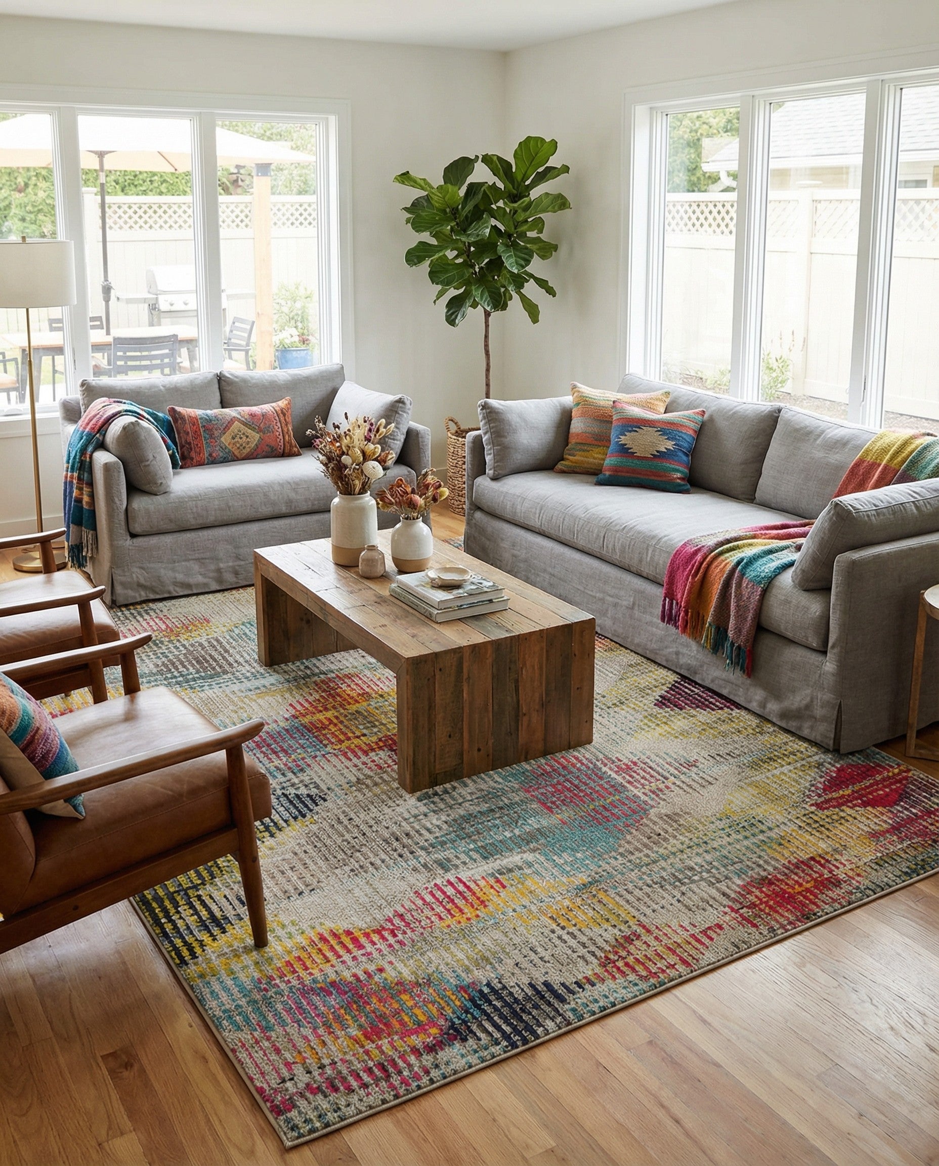 8' x 10'  Washable Spectrum Rug
