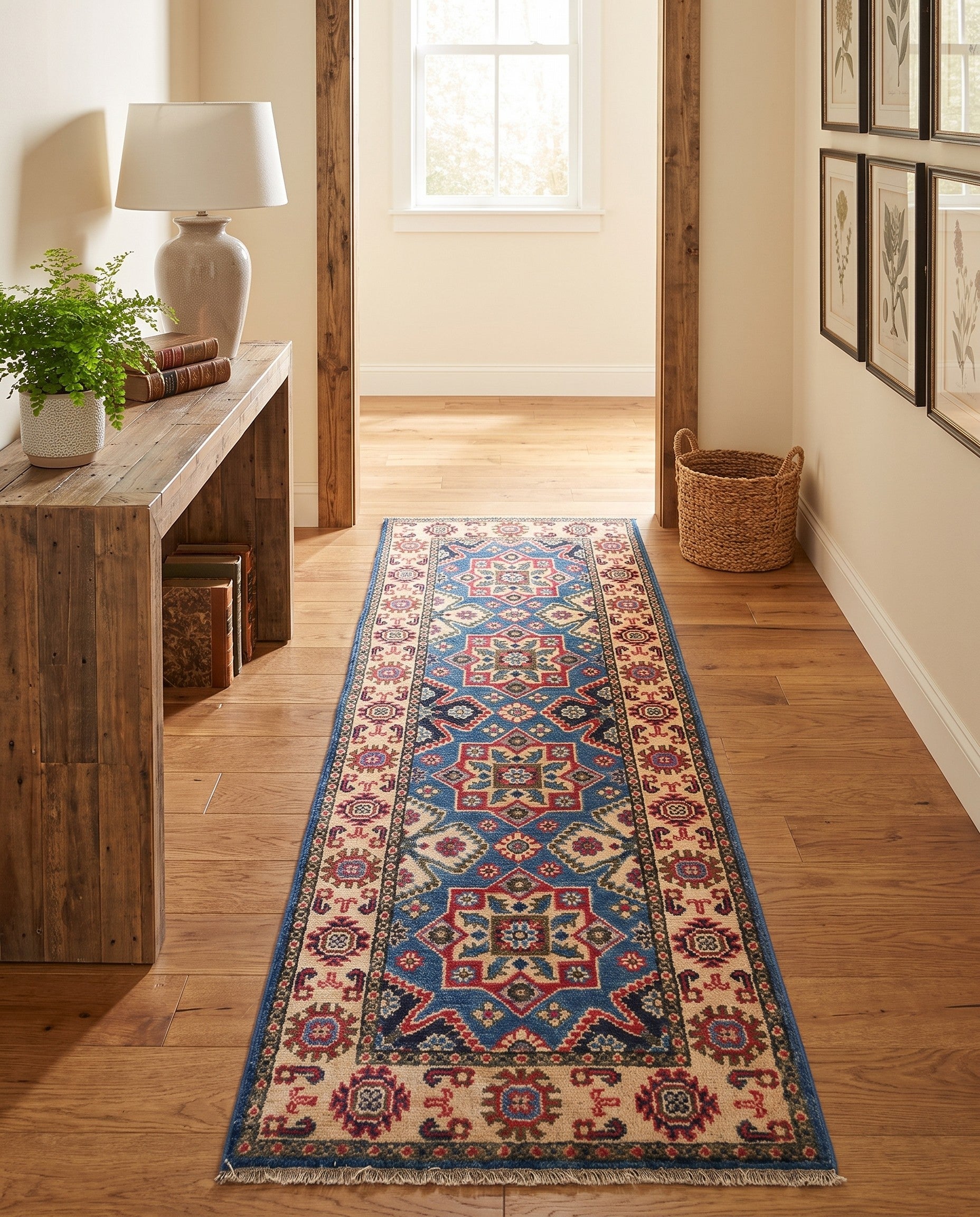 2' x 6' 1 Hand Knotted Kazak Runner Rug