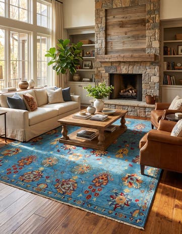 8' 1 x 9' 9 Hand Knotted Kazak Rug