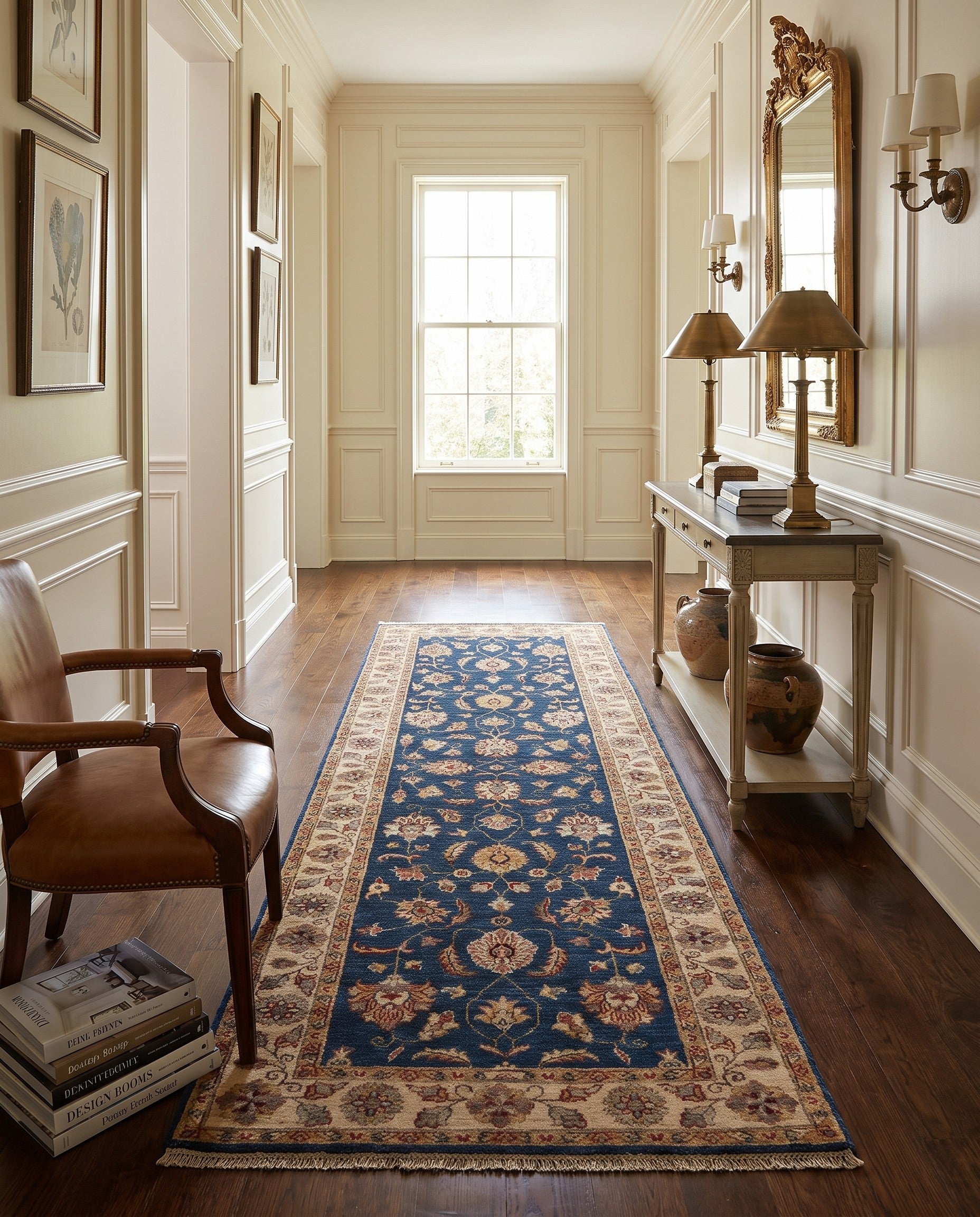2' 11 x 8' Hand Knotted Pershawar Ziegler Runner Rug