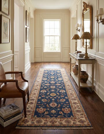 2' 11 x 8' Hand Knotted Pershawar Ziegler Runner Rug