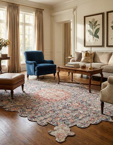 6' 3 x 8' 7 Hand Knotted Ultra Vintage Persian Wool Rug