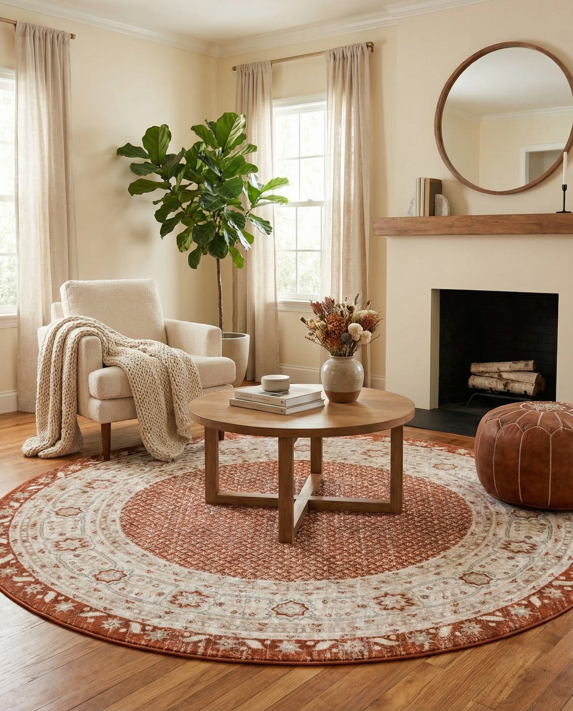 7' 10 x 7' 10 Charlotte Round Rug