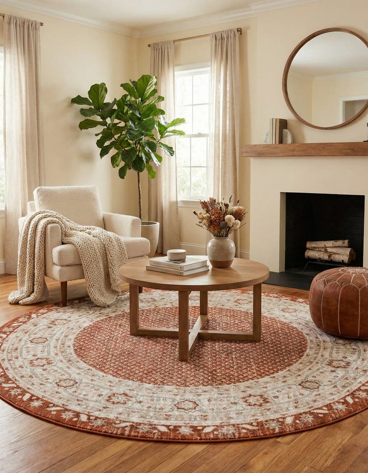 7' 10 x 7' 10 Charlotte Round Rug