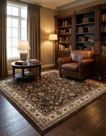 7' 10 x 7' 10 Kashan Design Square Rug