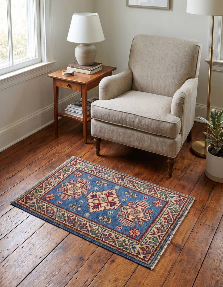 Detail image of 2' 1 x 3' 1 Hand Knotted Kazak Rug