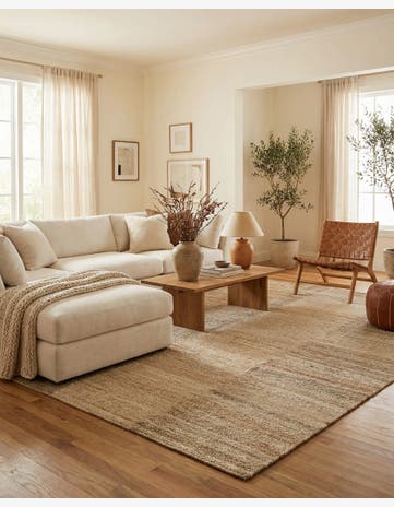 6' 8 x 9' 6 Hand Woven Kilim Modern Wool Rug