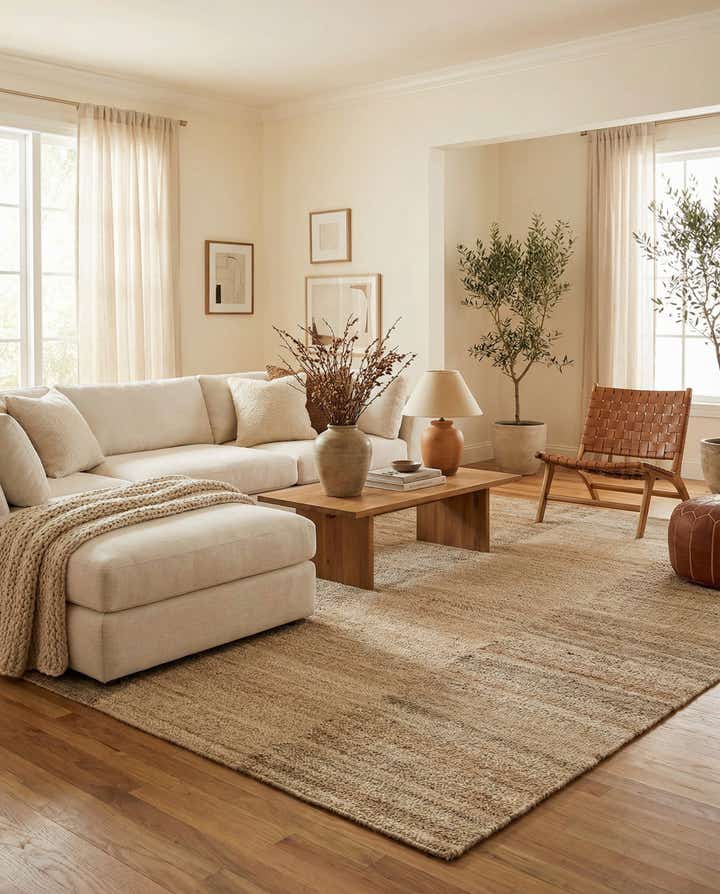 6' 8 x 9' 6 Hand Woven Kilim Modern Wool Rug