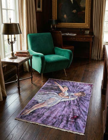 3' 6 x 5' Hand Knotted Ultra Vintage Persian Wool Rug