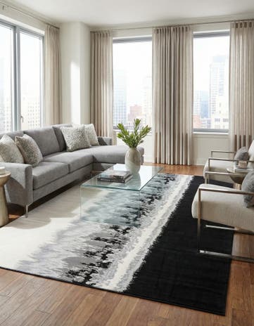Black Vince Camuto Rug