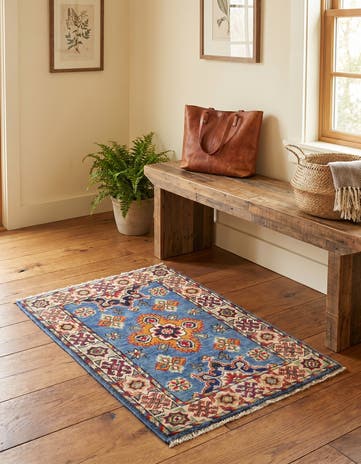 2' x 2' 11 Hand Knotted Kazak Rug