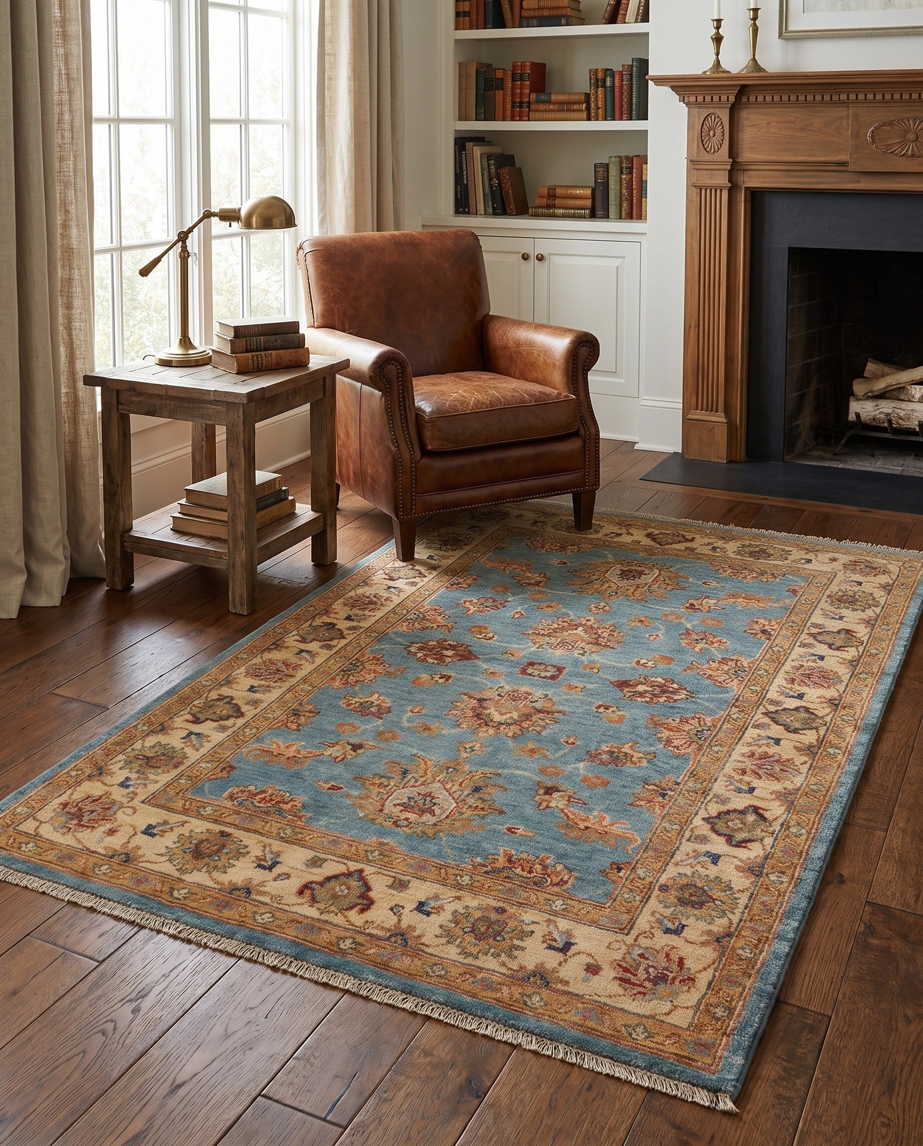 3' x 4' 11 Hand Knotted Ziegler Rug