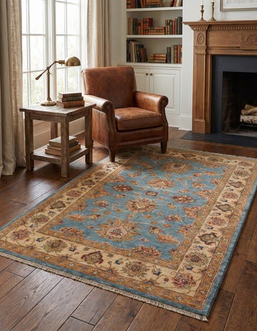 3' x 4' 11 Hand Knotted Ziegler Rug