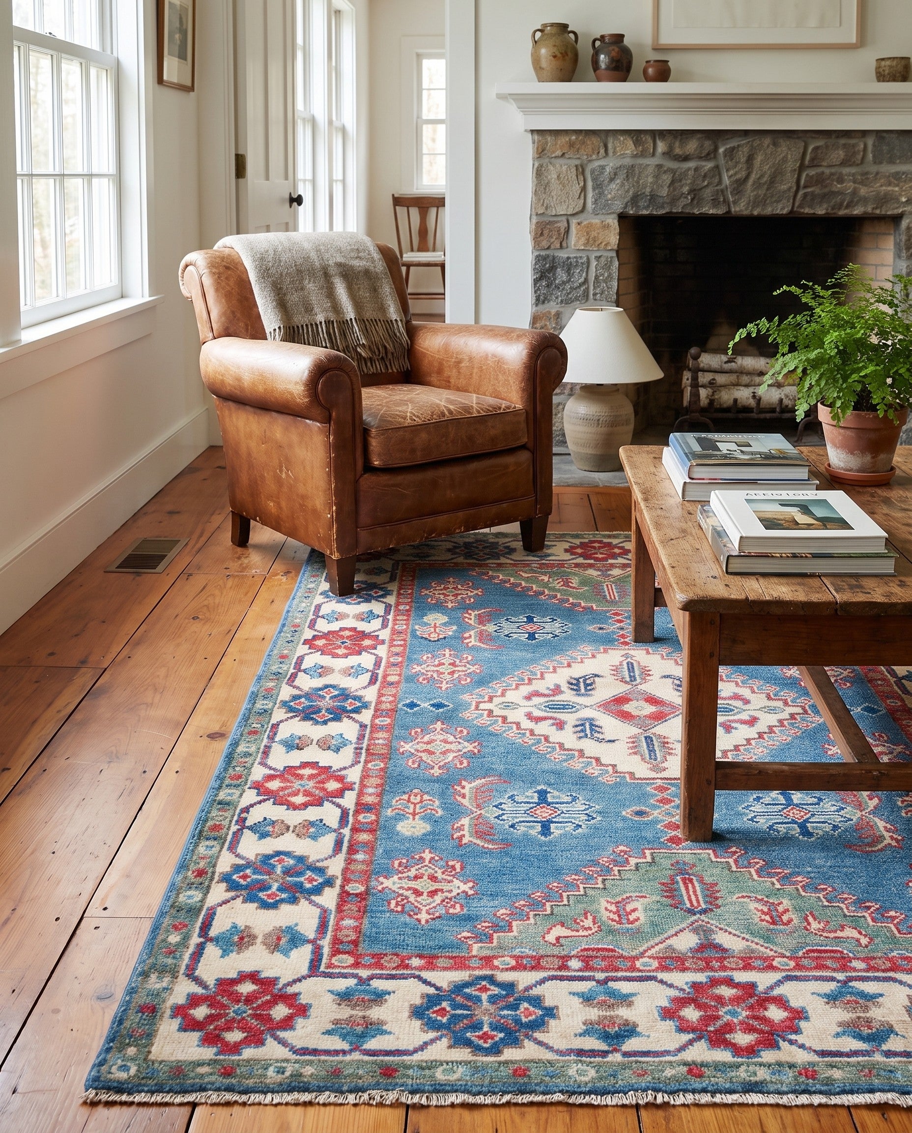 3' 3 x 5' 2 Hand Knotted Kazak Rug
